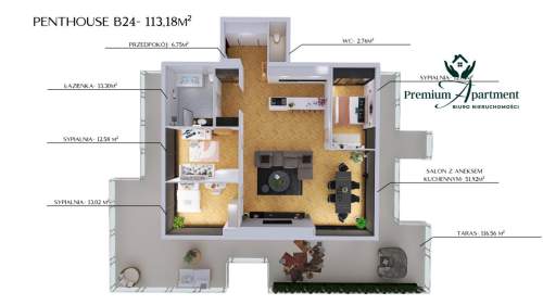 Penthouse 113,18 m2 Nowa inwestycja Waryńskiego