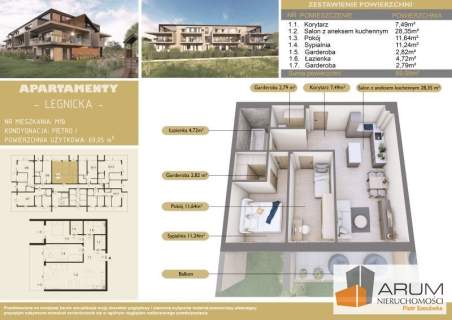 Mieszkanie na sprzedaż, 69,05 m2, Częstochowa