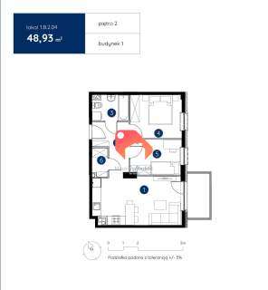 NOWE 3 pokoje 48,93m2 samym Centrum Bydgoszczy