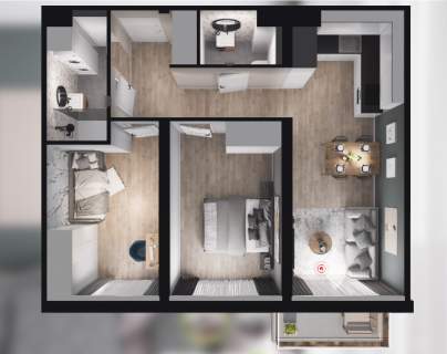 NOWE EKOLOGICZNE OSZCZĘDNE 56,52 m2 3 POKOJE
