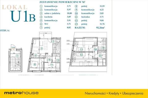 5 POKOJOWY, 2- POZIOMOWY APARTAMENT