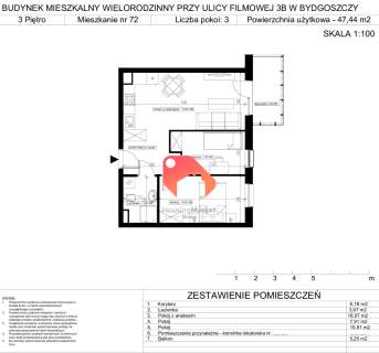 NOWE 3 POKOJE 47,4m2 KAPUŚCISKA bez PCC i prowizji