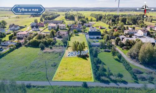 Duża działka Wiercica gm. Przyrów szer. 22,5m