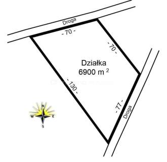 Działka rolna na sprzedaż, 6900 m2, Tymianka