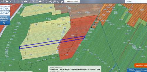 DZIAŁKA budowlano- usługowa, Krasnobród, pow. 0,6794 ha.