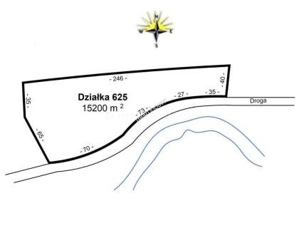 Działka inwestycyjna, płożona ok 12 km od Olsztyna