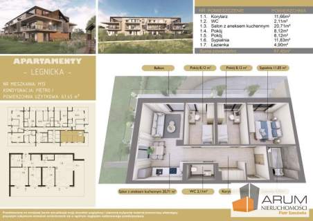 Mieszkanie na sprzedaż, 67,45 m2, Częstochowa