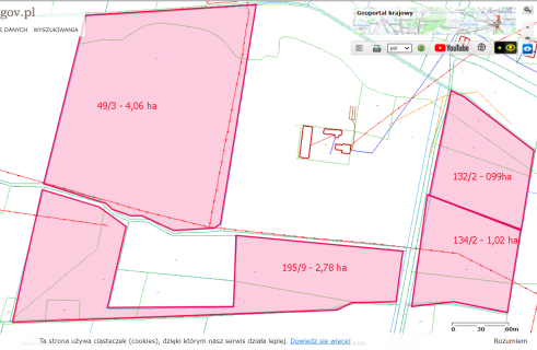 Działki rolno-budowlane razem 8,85ha