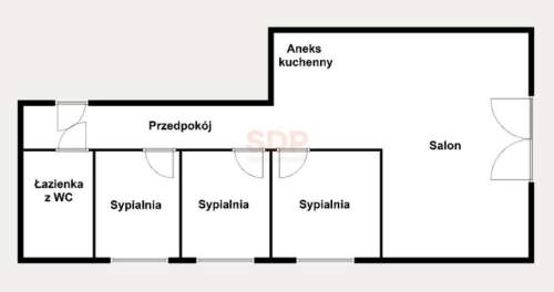Mieszkanie, 4 pokoje, 72 m2, ogródek, stan. dewel.