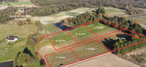 Działki budowlane - Ostrowite, gm. Lipno 3100-3400m2