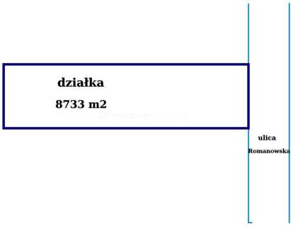 ŁÓDŹ-ul. Romanowska działka budowlana - 8733 m2.