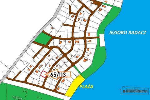 Działka budowlana blisko jeziora i plaży.