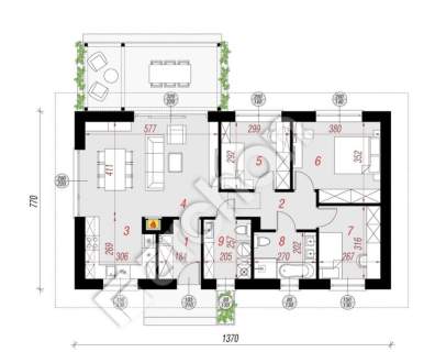 WOLA GRZYMKOWA-dom w stanie deweloperskim 80 m2.