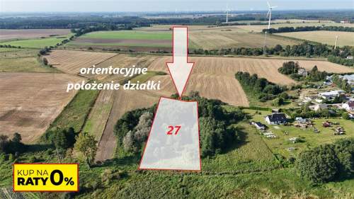 Działka budowlana 17 km od morza - na raty 