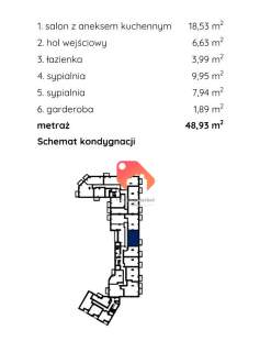 NOWE 3 pokoje 48,93m2 samym Centrum Bydgoszczy