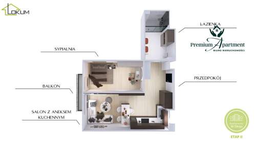 Apartament 2 pokoje Nowa inwestycja Busko-Zdrój