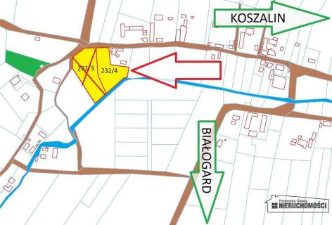 Duża działka ok. 33 km od morza i 24 km od Koszali