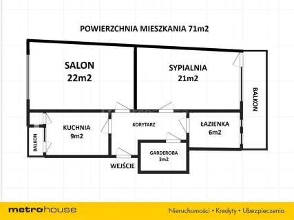 Mieszkanie 2 pokojowe w Centrum 71 metrów.