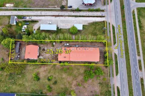 Ostrołęka działka przemysłowa z budynkami
