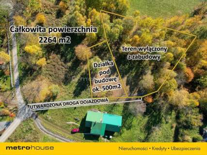Działka pod zabudowę jednorodzinną w górach.