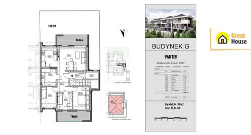 Apartamenty Mójcza z tarasem i ogrodem