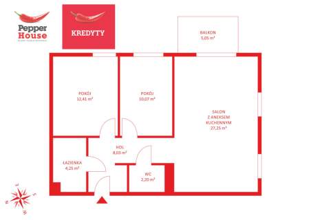 Mieszkanie na sprzedaż, 64,21 m2, Gdańsk