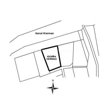 Piękna działka nad kanałem Kiermas