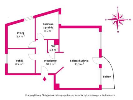 3 pok. zadbane mieszkanie przy ul. Rakowieckiej