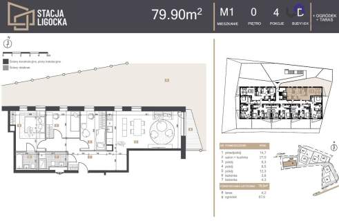 NOWE MIESZKANIA. 4 POKOJE OGÓRDEK 87,6m2