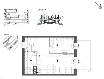 Nowe 2 pokoje 36,87 m2