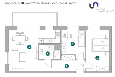 Mieszkanie na sprzedaż, 55,22 m2, Bielsko-Biała