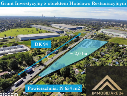Grunt inwestycyjny 2ha z obiektem eventowym S1/DK94