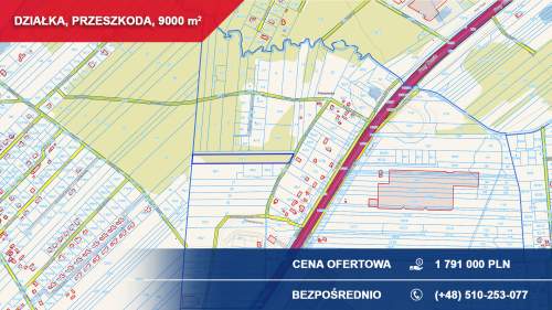 Teren inwestycyjny 9000 m2 Przeszkoda, gm. Żabia Wola