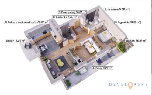 Rodzinne M3 I Podłogówka duży balkon I Hala garażo