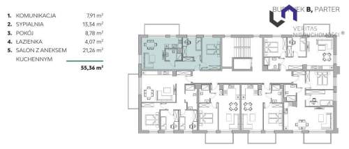 Mieszkanie na sprzedaż, 55,22 m2, Bielsko-Biała