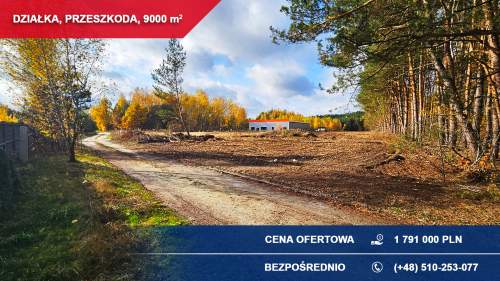 Teren inwestycyjny 9000 m2 Przeszkoda, gm. Żabia Wola