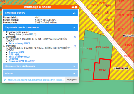 Działka leśna na sprzedaż, 3308,7 m2, Ruda-Bugaj