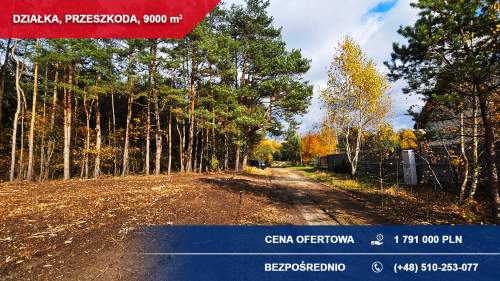 Teren inwestycyjny 9000 m2 Przeszkoda, gm. Żabia Wola