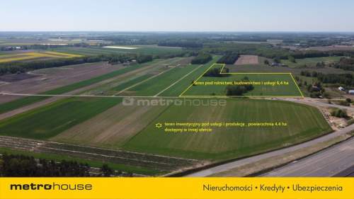 6,4ha rolno/budowlano/usługowa przy S7 k/ Warszawy