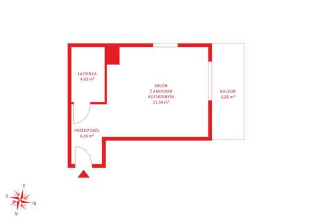Mieszkanie na sprzedaż, 30,13 m2, Gdańsk