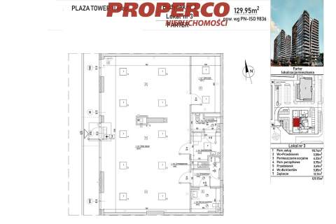 Nowy lokal 130m2 usługi handel biuro Plaza Tower