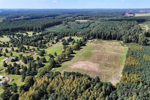 Okolica jeziora Dołgie i kompleksów leśnych.