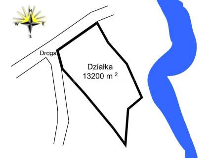 Piękna działka 1,32 ha w Nowej Wsi koło Ciechocina