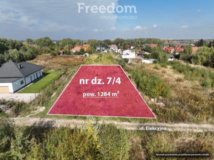 Działka budowlana 1284 m2, media, Dawidy Bankowe