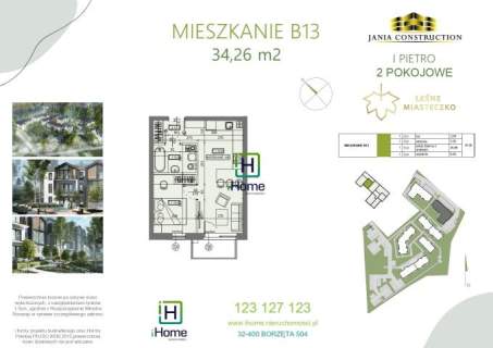 3-pok. mieszkanie w Osieczanach koło Myślenic