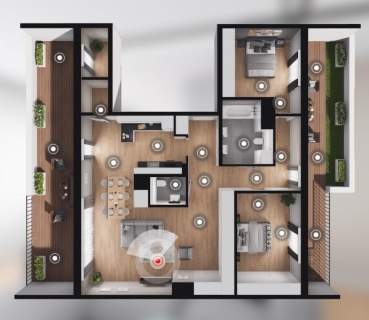 Na najwyższym piętrze 2 tarasy, salon 54m2