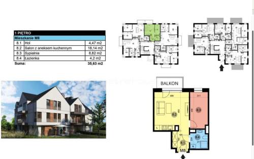 Mieszkanie na sprzedaż, 35,63 m2, Brwinów