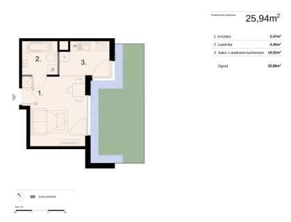 Nowe mieszkanie 25,94 m2