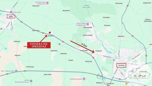 Zasutowo   działka 960 m z WZ, media w drodze