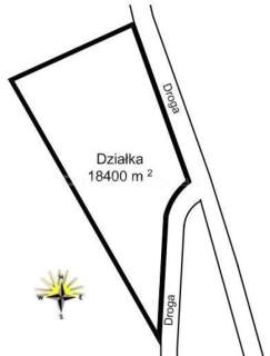 Działka ok. 2 ha, w odległości 25 km. od Olsztyna.
